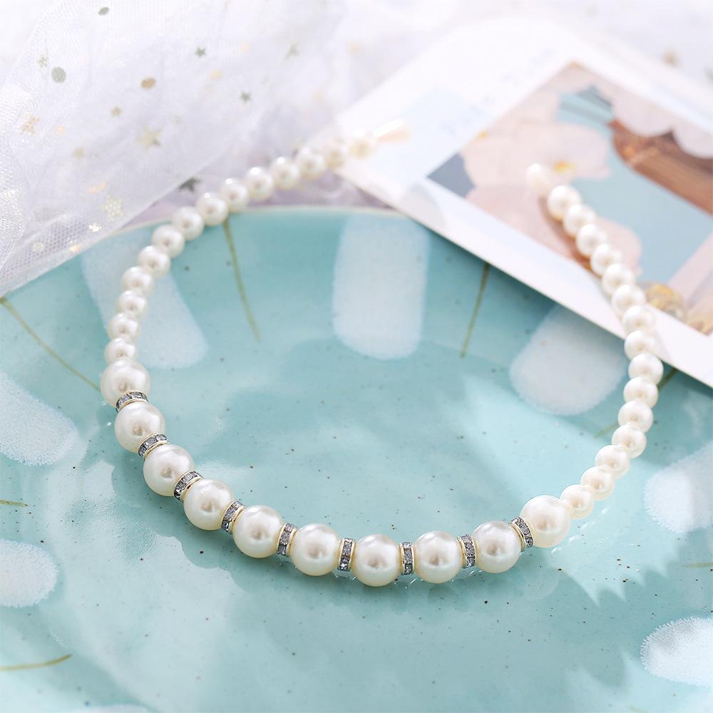 Modyle Fashion Full Pearl Hairbands Elastic Flower Women Hair Hoop Bands Headband Bezel Girls Hair Accessories Headdress