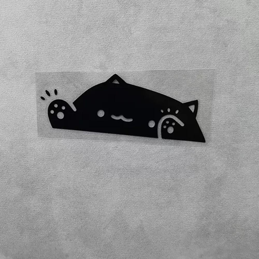 Adesivo per Auto Gatto Carino 14x5cm Kitty Anime Pellicola Vinilica Decalcomania per Carrozzeria Auto Paraurti Finestrini Moto Laptop Muro Accessori Auto