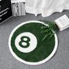 Green 8 Ball Rug, Cute Unique Cool Fun 23.6" Round Area Rugs for Bedroom Bathroom Living Room Dorm Non Slip Washable Funky Aesthetic Bedroom Accent