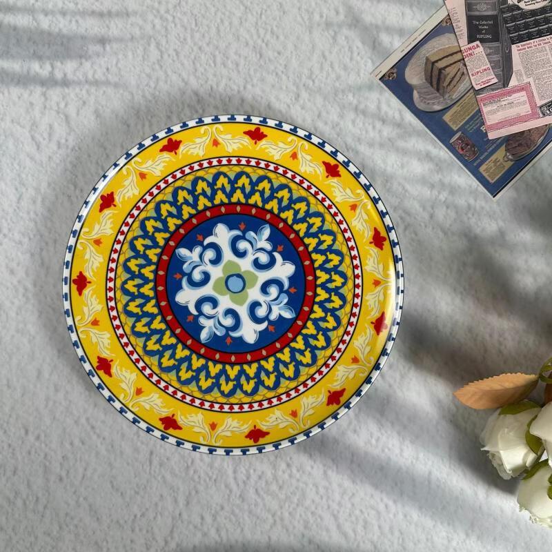 European Bohemian Ceramic Sectioned Plate