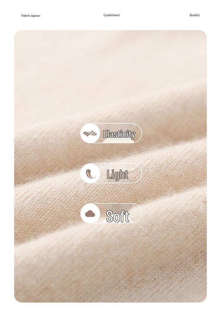 Women's High Neck Cashmere Sweater - Loose Fit, Pure Color, Thickened for Autumn/Winter