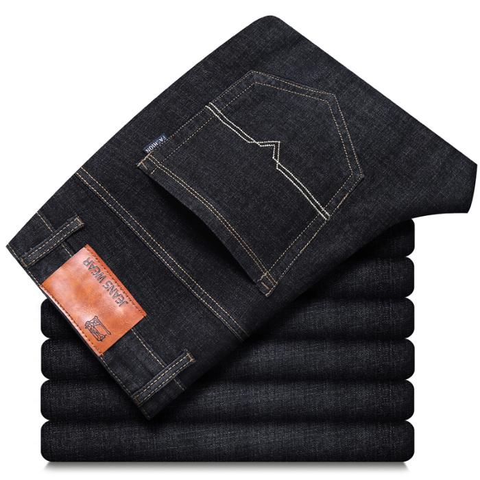 2026 NEW Men's Classic Style Casual Stretch Slim Jean Pants Male Brand Denim Trousers Black Blue Fashion Business Jeans