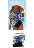 Plus Size Colorful Striped One-piece Swimsuit - Sexy, Slimming & Conservative
