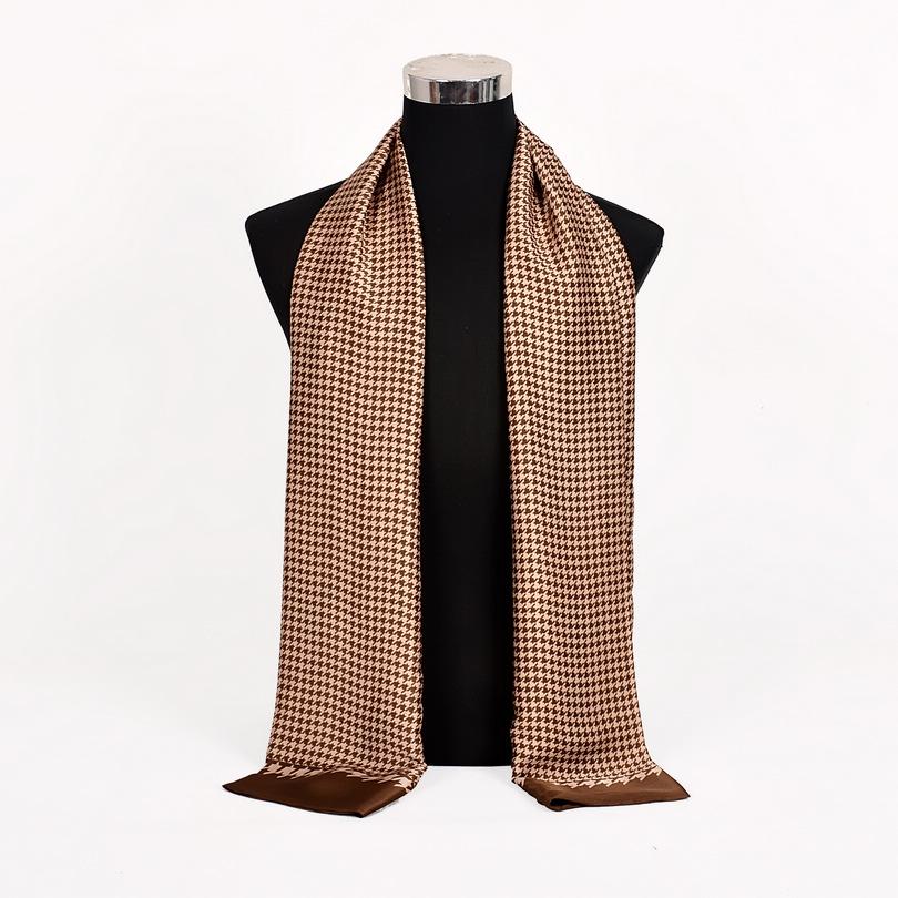 [BYSIFA]  Male Long Silk Scarf Cravat Blue Gold Men Neck Scarf New Brand Accessories Fall Winter Business Men Scarves 170*30cm