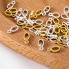 10pcs 20pcs 18K Gold Plated Oval Bail Connectors for Jewelry Pendant Small Bails DIY Necklaces Making Accessories Pendant Holder
