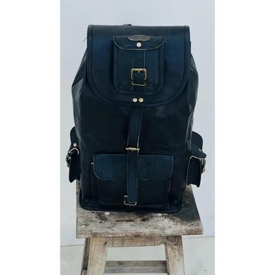 21" Leder RUCKSACK Echtes Echtes Leder Rucksack Laptop Reise Schwarz Herren Ba