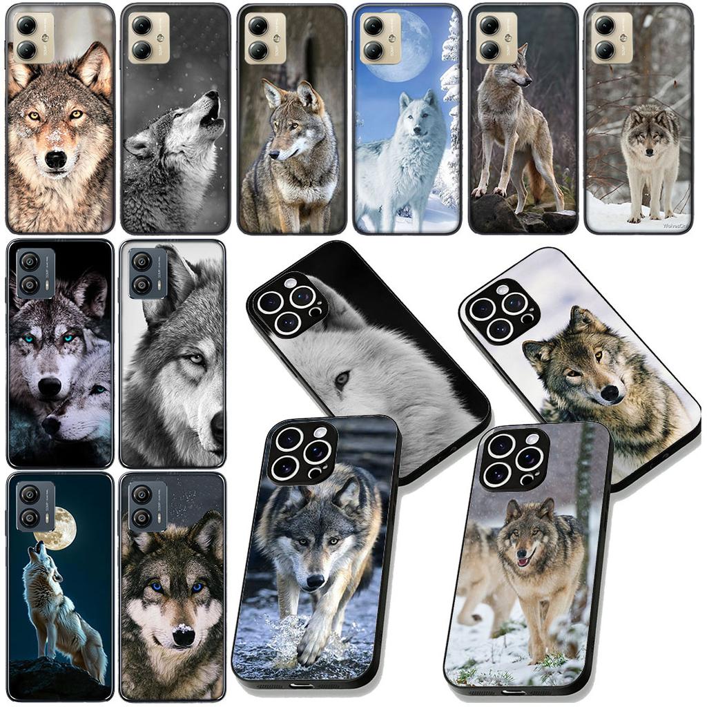 Animal Stalking Wolf Art Phone Case for Samsung Galaxy S22 S21 S20 FE Ultra Plus A35 A36 A37 A33 A34 A04 A71 Cover Casing