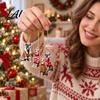 Christmas Tree Hanging Decorations Greyhound Advent Calendar 24 Days Countdown 2D Day Flat Acrylic Dog Ornaments for Holiday Decoration Calendar