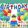 Super Mario Feliz Aniversário Decorações de Festa Banner Balão Cake Topper