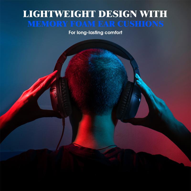 S20 RGB Gaming-Kopfhörer, 3,5 mm Surround-Sound Computer PC Headset Kopfhörer Mikrofon für PS4 Switch Xbox-one