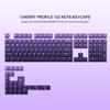 132-Key Purple Cherry Profile PBT Double-Shot Keycaps Full Set for 60%, 65, 75, and 100% Cherry Gateron MX Switch Keyboards (Purple)