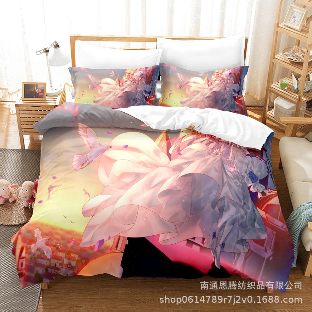 2014 Honkai Impact 3 Bedding Set Single Twin Full Queen King Size Kawaii Girl Bed Set Teenager Bedroom Duvetcover Sets 3D Print