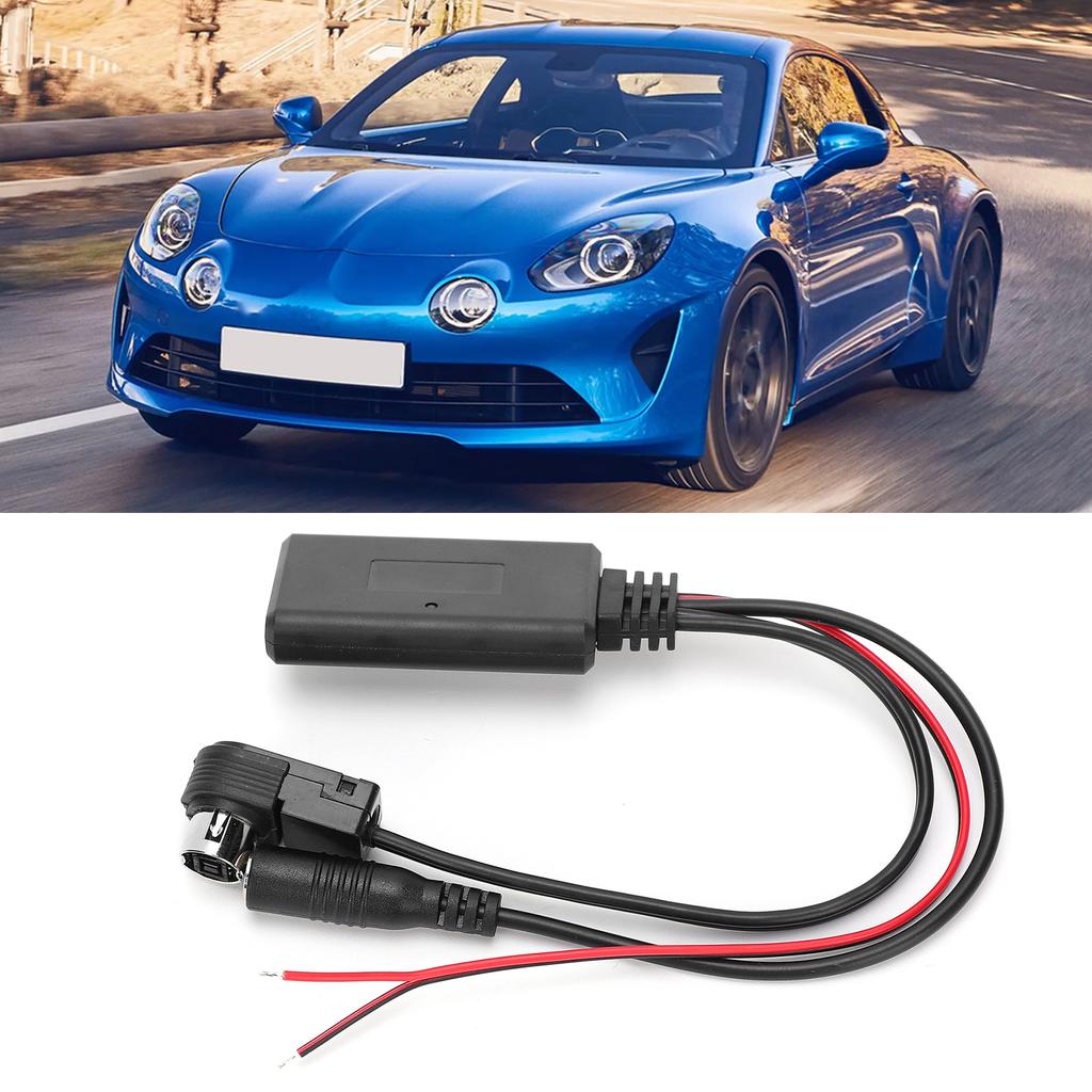 Bluetooth AUX Cable Adapter with Microphone Smartphone Handsfree Calling for Alpine Radios