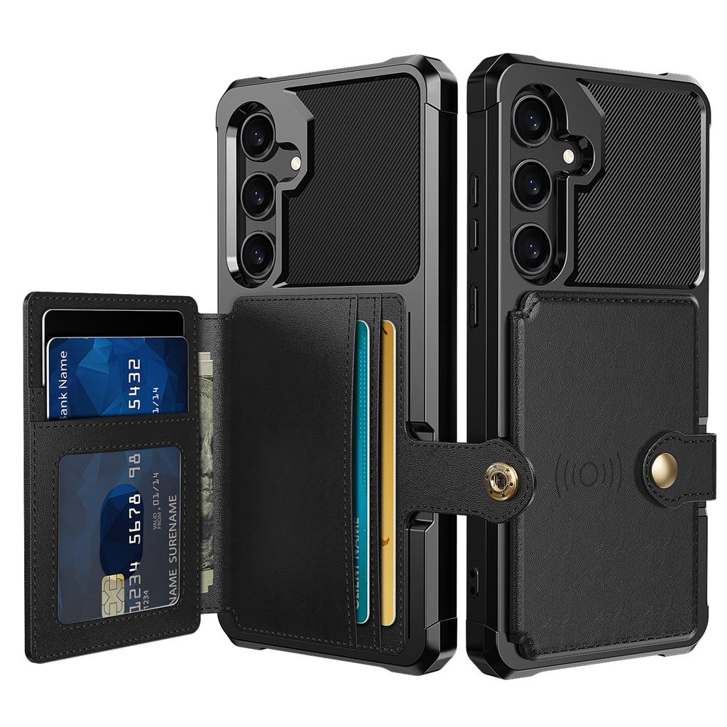 Für Samsung Galaxy A56 5G Hülle mit Kartenhalter PU-Leder+TPU Handy-Rückseite