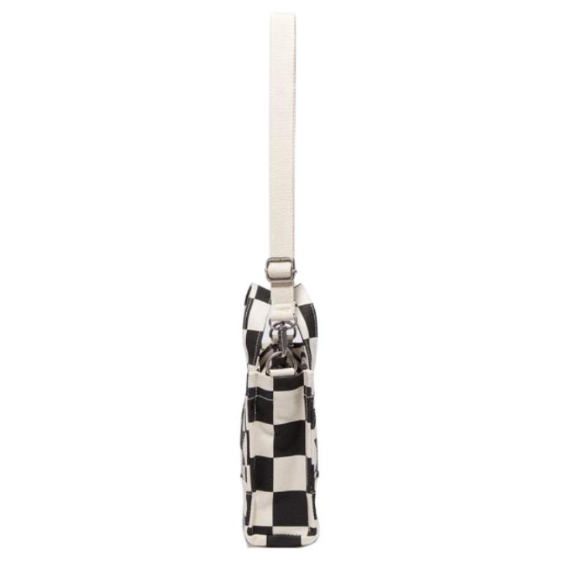 Vans Cotton Tote Bag, Shopping Bag, Shoulder Bag, Crossbody Bag, Handbag Mini Unisex White & Black Vans VN000HRW3KS