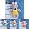 Adorable Mini Plush Rabbit Keychain Soft Cartoon Animal Doll For Backpacks