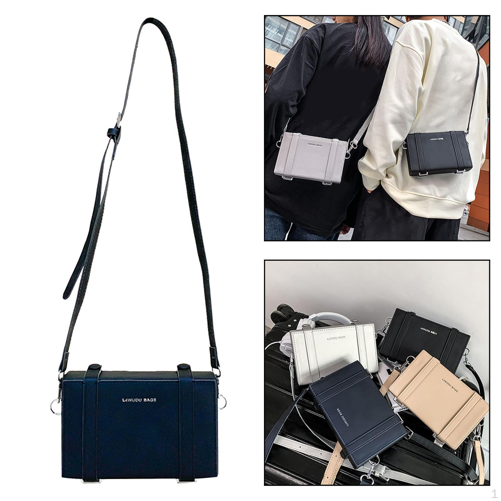 

Men s Crossbody Bag PU Leather Classic Nylon Shoulder for Travel Cycling Women Men blue