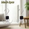 360° Rotating Storage Hanger Hook Multi-Claw Bag Metal Belts Rack Wooden Organizer for Bras Ties Scarves Household Closet