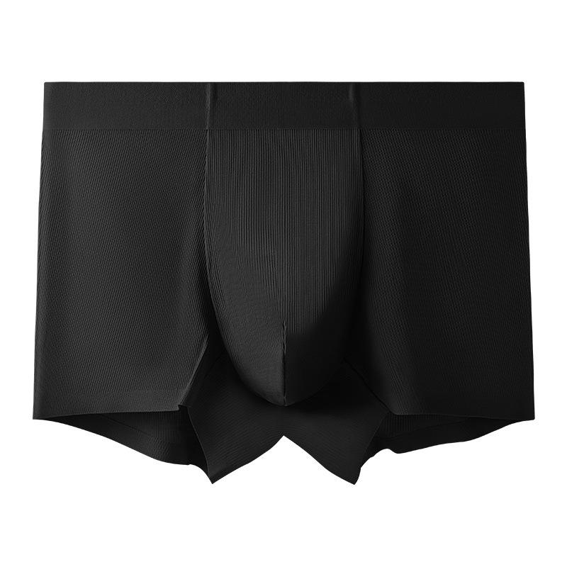 

Luxury 120s Lenzing Modal Men s Mid-Waist Ribbed Boxer Briefs with Antibacterial Breathable Crotch XXXXL