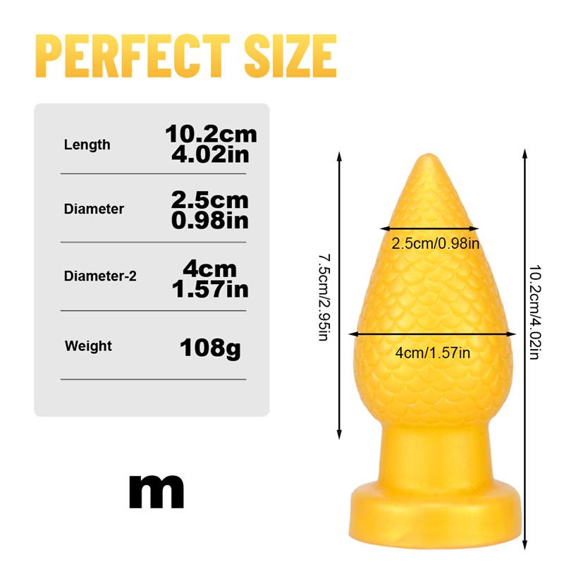 Golden Pine Cone Butt Plug Masturbation Stick Backyard Butt Plug Sex Toys Backyard Big Butt Plug