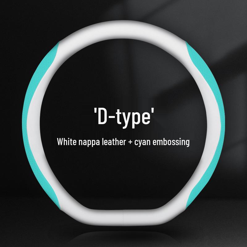 

Чехол на руль из натуральной кожи наппа с противоскользящим покрытием - Универсальный размер, Тисненый, Износостойкий, Удобный для всех сезонов 38cm Medium