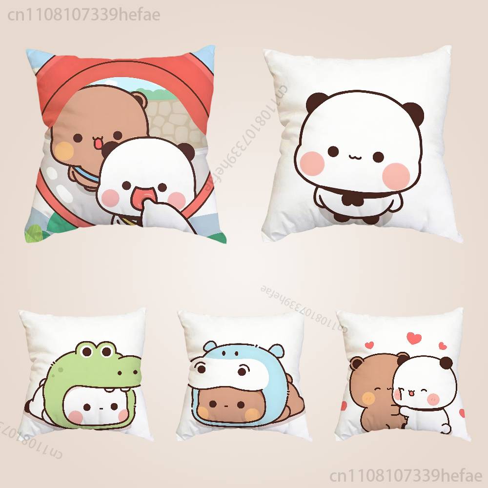 Cute BBubu Dudu Pillow Cases for Bedroom Living Room Sofa Home Decor Polyester Cushion Cover with Zipper