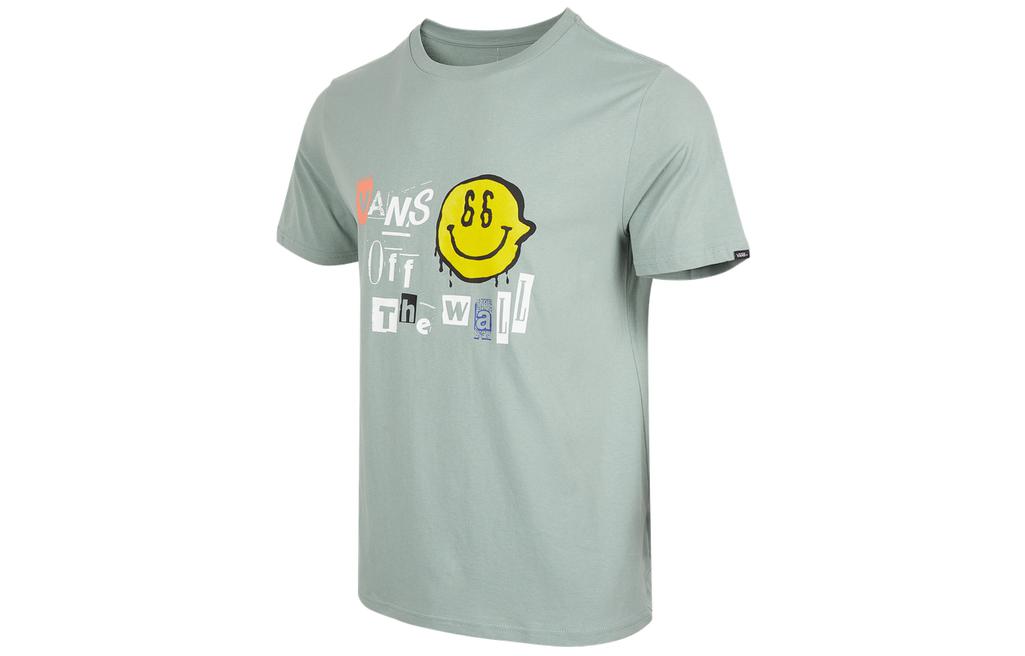 Vans T Shirts Men s Green Crew Neck Moderate Straight Fit VN0A7TPEYV2 S