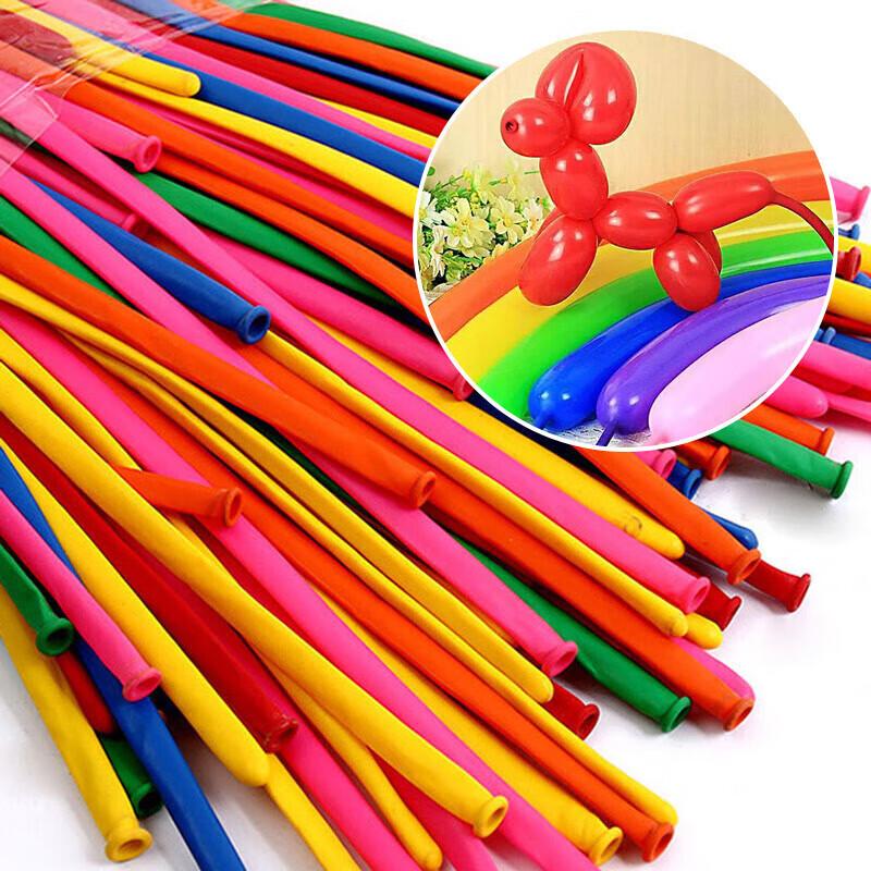 Palloncini Magici Lunghi, 100 Pezzi, Decorazione Compleanno, Vendita all'Ingrosso per Bancarelle, Colori Misti per Spettacoli a Maglia, Confezione Inclusa