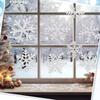 Fuutreo 108 Pcs Snowflake Cutouts Winter Glitter Paper Decorations Bulletin Board Decor 3 Size Cutouts for Winter Holiday Party Wonderland