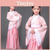 Chinese Style Childrens Hanfu Costume With Taffeta Fabric For Ethnic Dance Performances