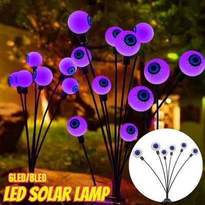 Halloween Decorations Outdoor Lights Solar Halloween Scary Eyeball Pathway Lights Waterproof for Garden Porch Lawn Pathway
