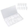 500pcs Transparent Coffin Long Fake Nails Artificial False Nails Tips Manicure Decal for Nail Salon