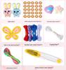 Children's Necklace & Jewelry Toy Set: 54-Compartment Beaded Bracelets & Earrings DIY Kit