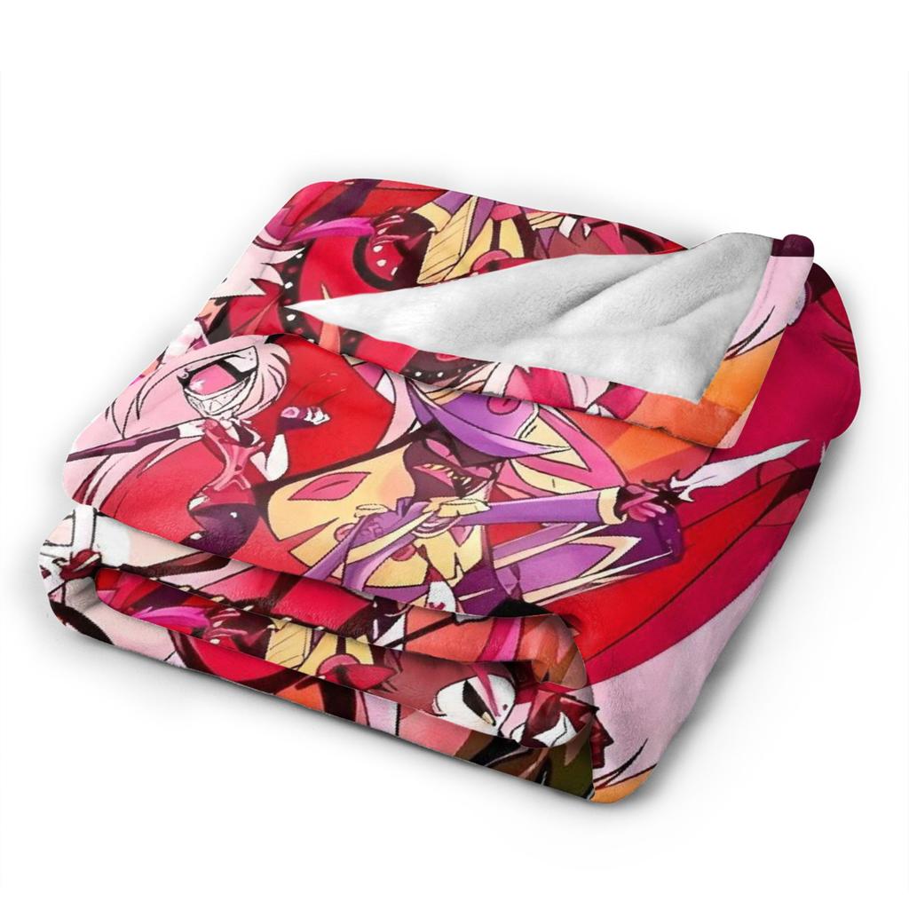 VOX H-Hazbin Hotel Alastor Game Blankets  Warm Soft Pattern Plush Throw Blanket For Outdoor Travel Flannel Bedspread Bed Cover