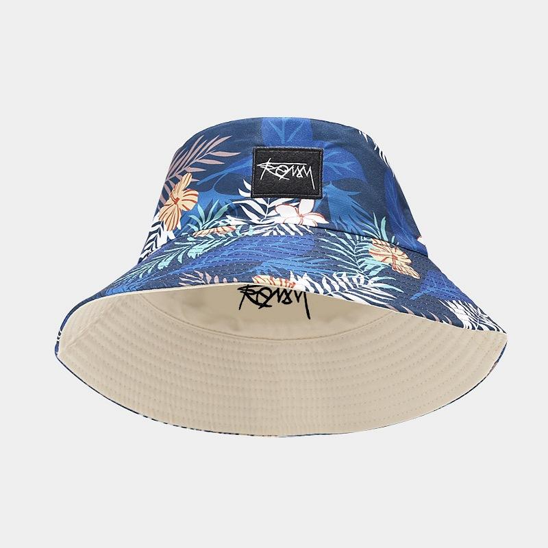 Colorful Men Reversible Printed Fisherman Bucket Hat sublimated Black And White Large size 58-60cm hats