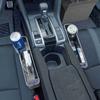 2PCS 3 In 1 Storage Box Set Front Seat Gap Filler Slip Organizer with Twin USB Car Charger Drink Cup Holder Ambient Lights