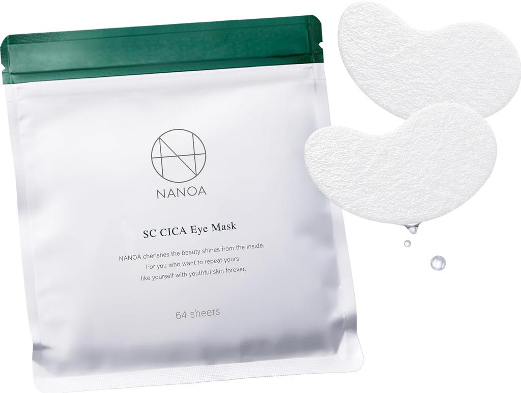 NANOA Cica Augenmaske, Dermatologisch empfohlen, Augenpflege mit menschlichen Stammzell-EGF, Anti-Aging Pflege, Ceramid, Hyaluronsäure Patches, Frei von Zusatzstoffen, Hergestellt
