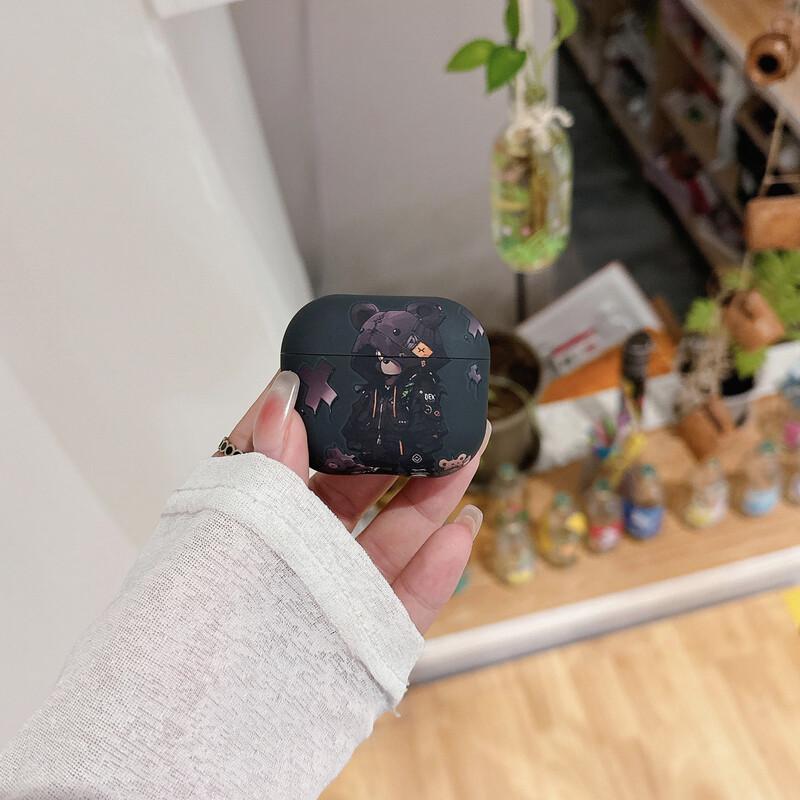 

Модний захисний чохол з мультяшним ведмедиком для Apple AirPods