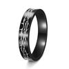 4MM Women Stainless Steel Rings for Engagement Wedding Band Jewelry Thorns Print Polished Titanium Steel Rings Gift
