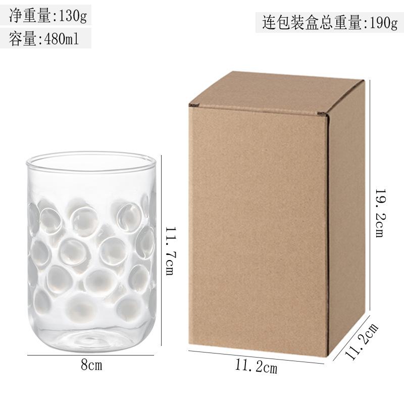 Creative Polka Dot Wine Glass Cups,Household High Borosilicate Juice Beverage Cup,Heat-resistant Coffee Mug, Party Whiskey Glass