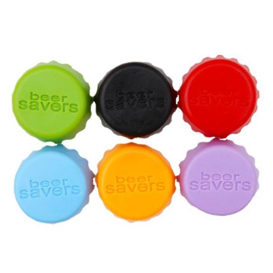 6Pcs Silicone Beer Bottle Caps Set Sealed Beer Bottle Topper for Beverage Preservation Vinegar Soy Sauce Bottle
