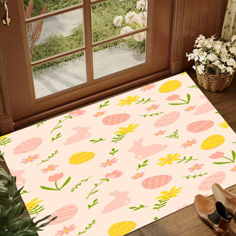 Warm Colors Rug Happy Easter Eggs Carpet Bedroom Decor Home Gift Alfombra Soft Carpets for Living Room Carton Rugs for Bedroom