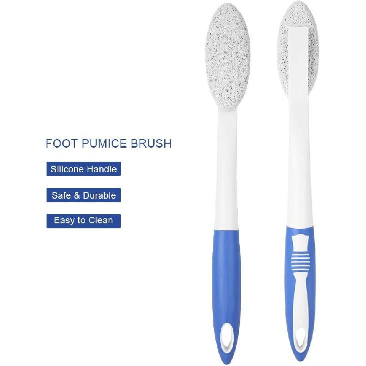 

Пемза с длинной ручкой, пилка для ног, средство для удаления мозолей, скраб для ног, щетка для ног со скрабирующей натуральной пемзой, очиститель для массажа ног, педикюр