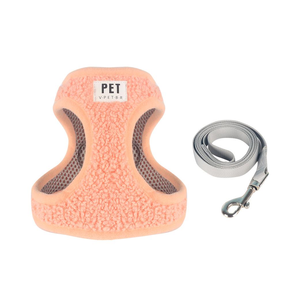 New Dropshipping Breathable Nylon Chest Harness Set for Dog Walking Traction Rope Feature