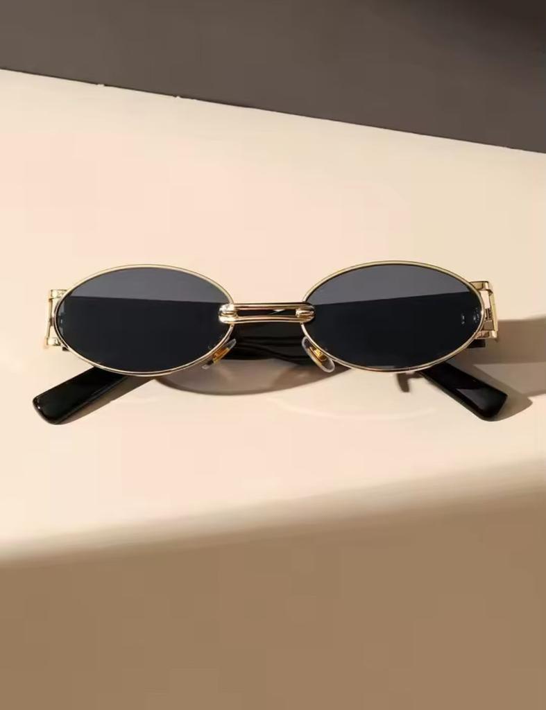 1PC Unisex Plastic Fashion Oval Sunglasses UV Protection for Street Photography Beach Travel Party Driving