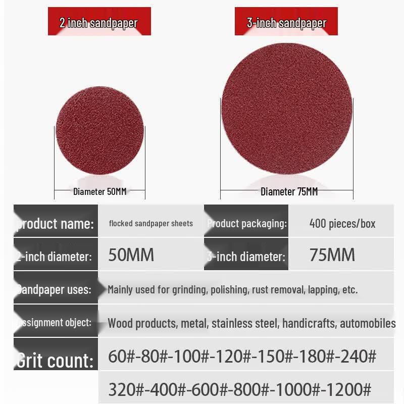 Flocked Sandpaper Discs for Dry Grinding