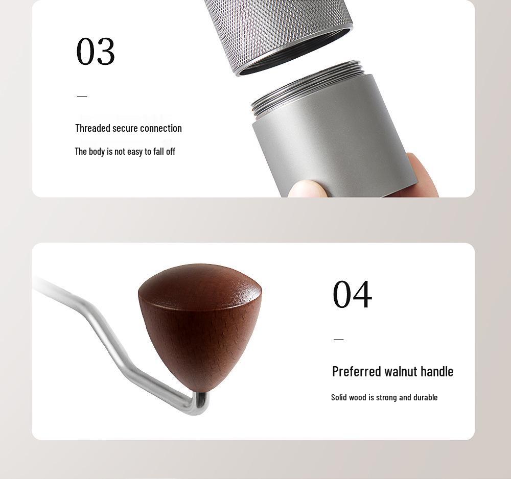 Portable Manual Coffee Grinder - Stainless Steel Burr for Pour-Over
