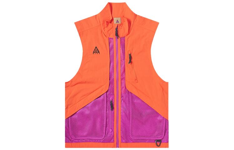 Nike Vests Men s Orange Red Stand Collar Moderate Urban Techwear BQ3619-634 L