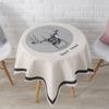 Nordic Deer Printing Decorative Fabric Cover Towel Living Room Balcony Fashion Small Tablecloth Dustproof Square Tablecloth