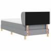 Box Spring Bed with Headboard Light Gray 100 X 200 Cm Fabric